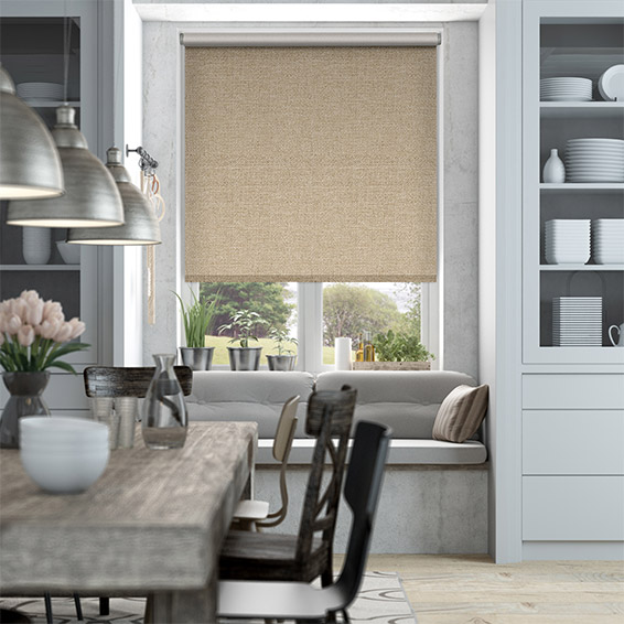 Rèm cuốn cửa sổ đẹp vải trơn hãng star blinds c567