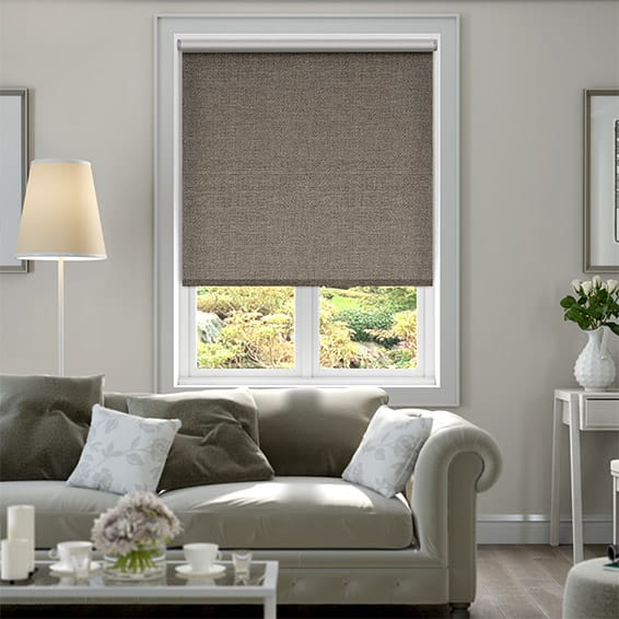 Rèm cuốn cửa sổ vải trơn hãng star blinds c568