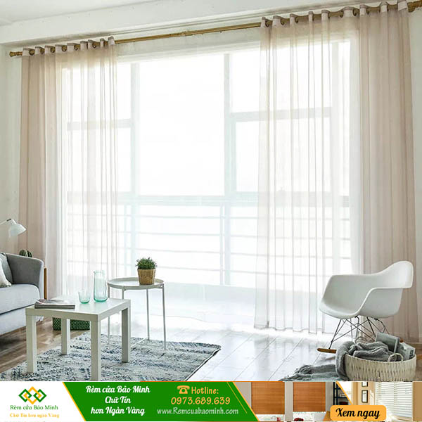 Rèm vải voan đẹp trang trí mã rt16