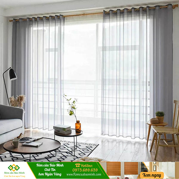 Rèm vải voan đẹp trang trí mã rt17