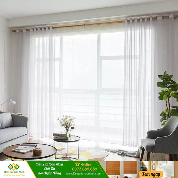 Rèm vải voan đẹp trang trí mã rt18