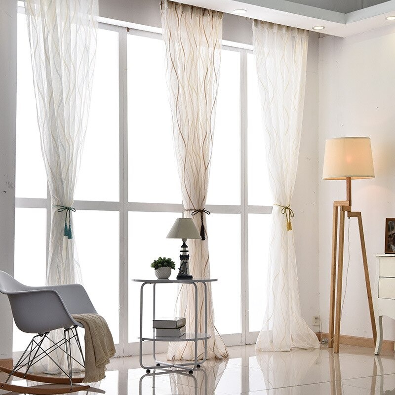 Rèm vải voan đẹp trang trí mã rt04